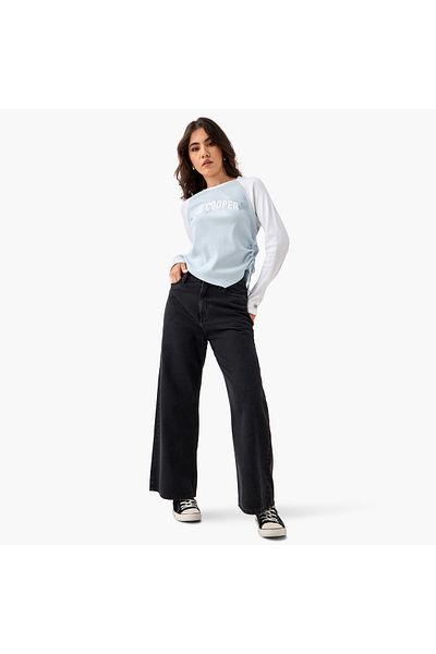 Lee Cooper Printed T-shirt with Raglan Sleeves