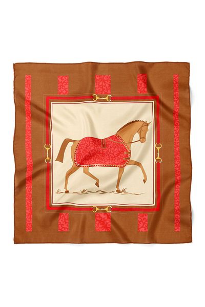 nehir eşarp Horse Pattern Scarf Bandana 50X50 cm