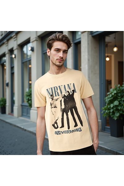 FAV Nirvana Print Crew Neck T-shirt
