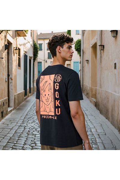 FAV Dragon Ball Z Print Crew Neck T-shirt