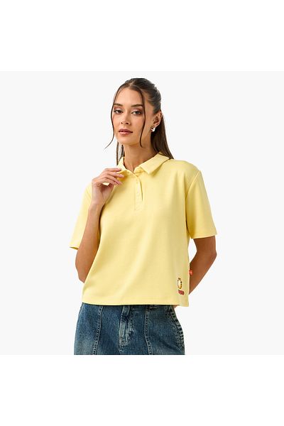 SP Characters Garfield Print Polo T-shirt