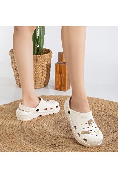 Seha kadın hafif rahat taban içi çıkarılıp yıkanabilen platform taban önü kapalu terlik