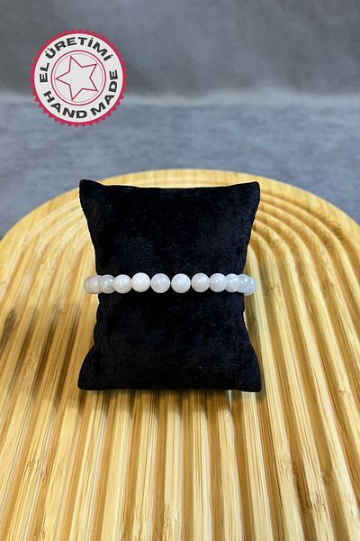 Uretti - Tuğba 6667 1285 Handmade Pink Quartz Natural Stone Women's Bracelet