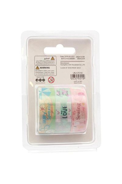 Roco Washi Tape – 3 Reel Set, 15 mm x 5 m, Assorted Colors