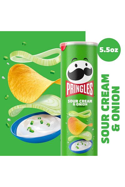 Pringles Sour Cream & Onion 5.5 oz 158 g Original Usa