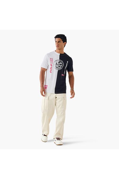 FAV Hulk Print T-shirt with Crew Neck