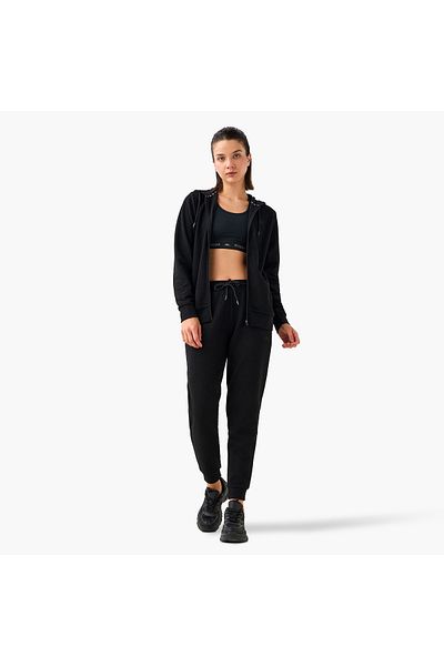Kappa Kappa Logo Detail Joggers with Drawstring Closure
