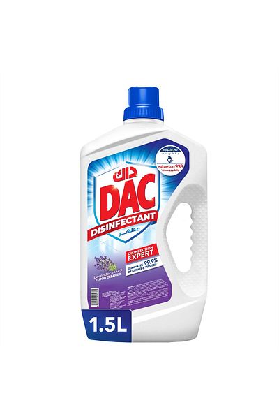 DAC Disinfectant Lavender 1.5 Litre 99.9% Germ Protection with Long-Lasting Lavender Freshness