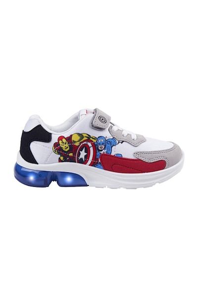 Cerda Pantofi sport cu luminite, Cerda, Avengers, Alb