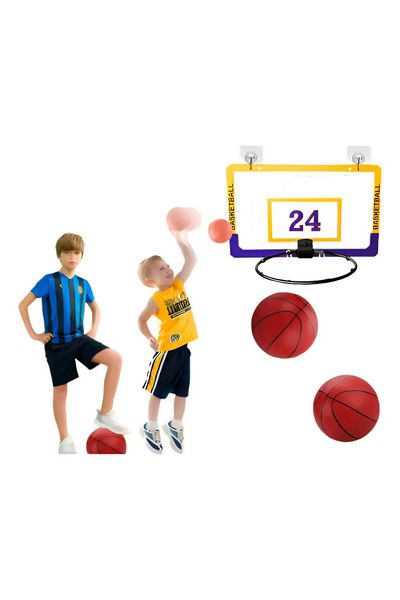 rexa Indoor Kids Mini Basketball Hoop Set – Wall-Mount with Adjustable Frame