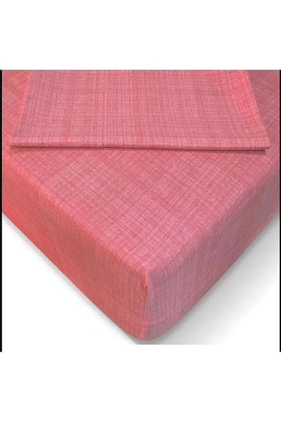 YÜNTEKS Fitted Sheet Set Elastic Sheet Set Pink