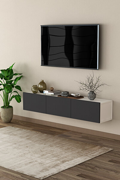 asratrend %100 MDFLAM TV Ünitesi TV Sehpası Duvara Monte T-27