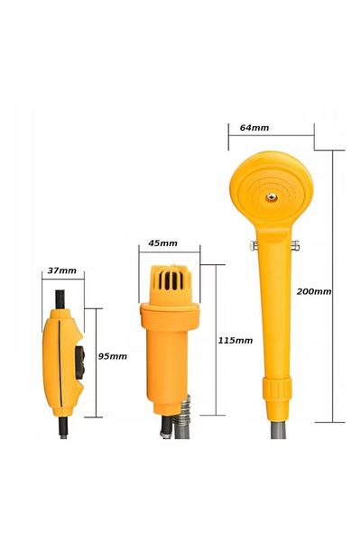 Generic Portable car shower set for camping, 12 V, 5M cable teleMAG