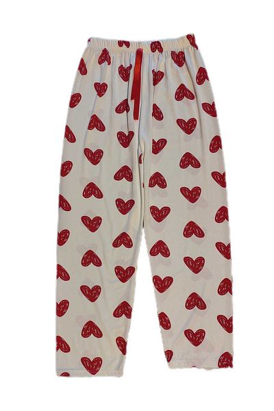 NiLi Heart Patterned Milan Fabric Pajama Bottoms