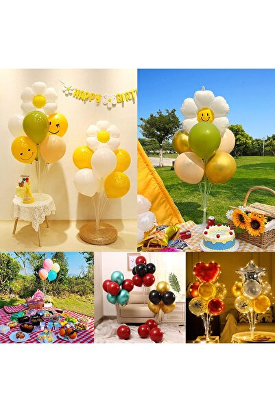 Huzur Party Store 7'li Balon Standı 70 Cm 7 Çubuklu Süsleme Ayaklı Stand Doğum Günü Parti Balonsuz Yollanmaktadır