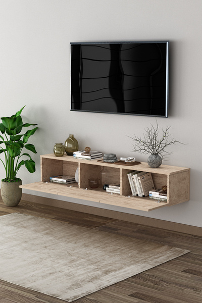 asratrend %100 MDFLAM TV Ünitesi TV Sehpası Duvara Monte T-27