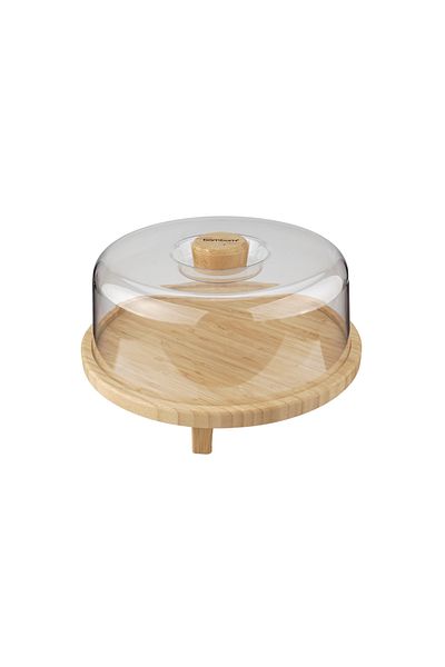 Bambum Hirus Transparent Covered Cake Pan with Stand 27 cm