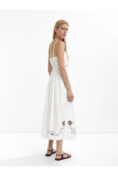 PARFOIS Nakışlı Uzun Elbise