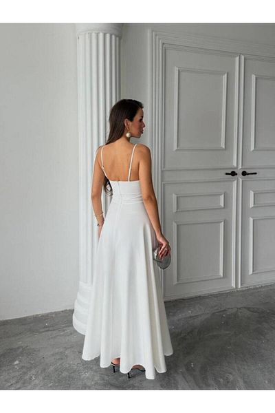 MAXMOOR Natalya Maxi White Dress