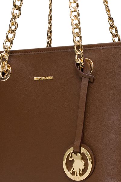 U.S. Polo Assn. A. Geantă de umăr maro pentru femei Us25588