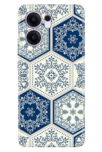 OPPO Reno 13F 5G Kılıf Dekoratif Silikon Baskılı Kapak Seramik