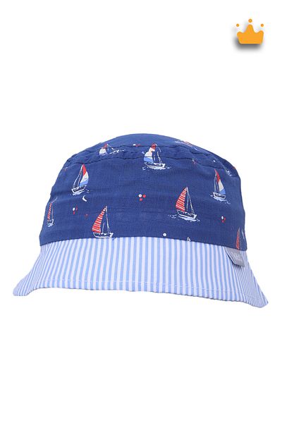 Kitti 0-18 Months 46cm Boy's Summer Patterned Fedora Hat Navy Blue Y2303004