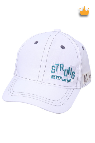 Kitti 4-8 Years 52cm Boy Summer Strong Adjustable Hat Cap White Y821012