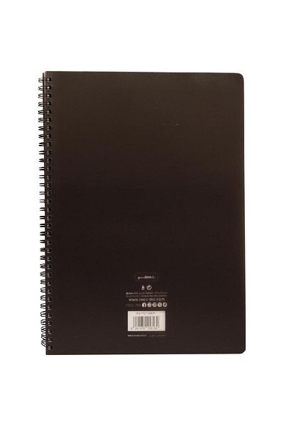 Roco Notebook – A4 Size, 100 Sheets, Single Ruled (Arabic), Black Cover