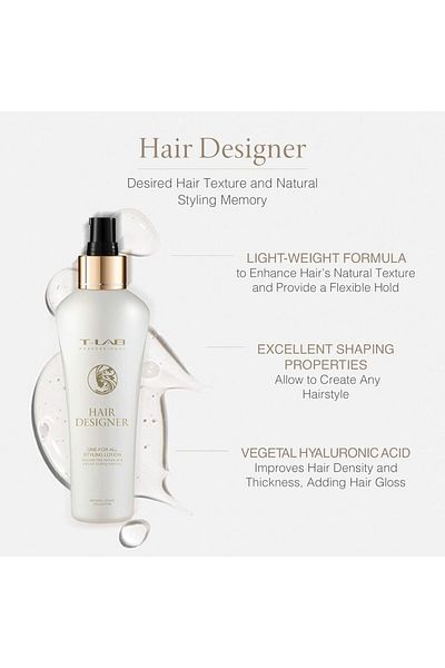 T Lab Loțiune gel pentru păr T-LAB Professional Hair Designer, 150 ml