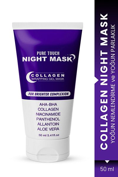 Pure Touch Peelable Collagen Night Mask, Collagen Night Mask, Peelable Collagen Face Mask - Anti Aging