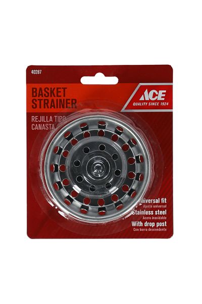 ACE Stainless Steel Basket Strainer Chrome 1.5inch