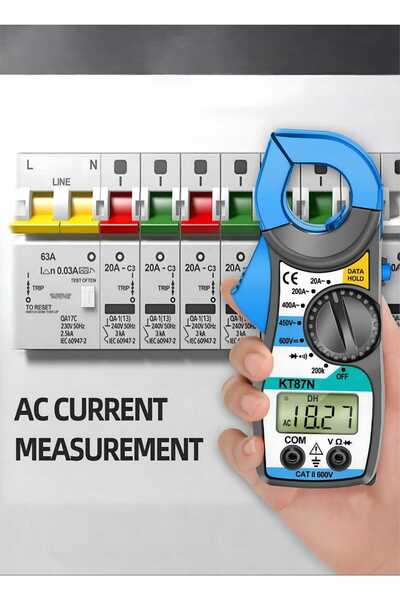 Generic Clamp Meter Multimeter Tester With AC Current, AC/DC Voltage, NCV Amp Ohm Volt 2000 Counts
