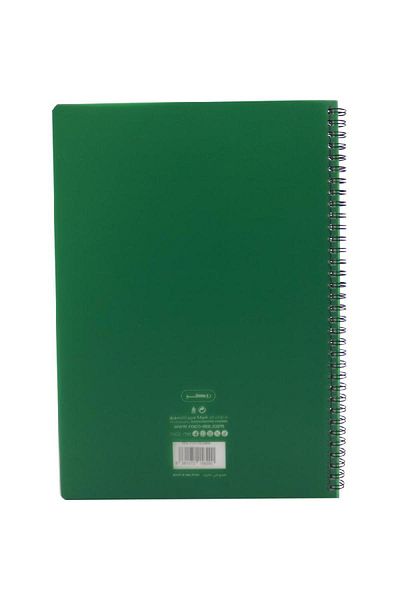 Roco Notebook – A4 Size, 100 Sheets, Double Ruled (English), Green Cover