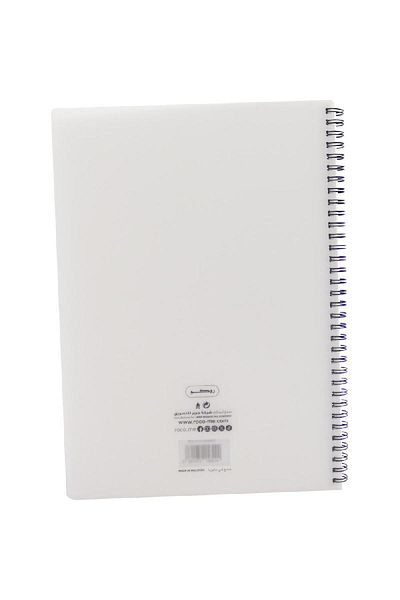 Roco Notebook – A4 Size, 100 Sheets, Double Ruled (English), White Cover