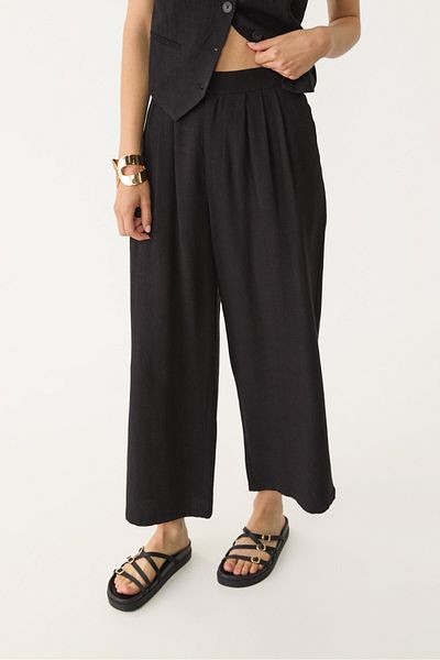 Stradivarius Linen blend darted culottes