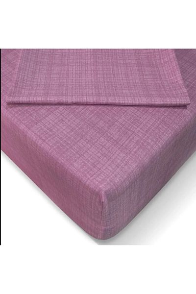 YÜNTEKS Fitted Sheet Set Elastic Sheet Set Purple