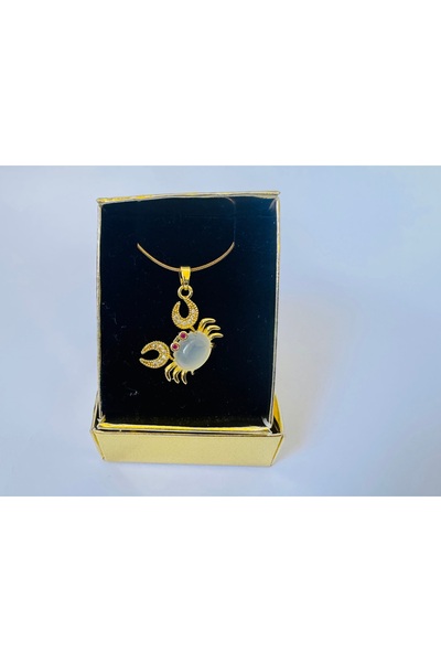 Judas Takı Steel Gold Crab Design Necklace