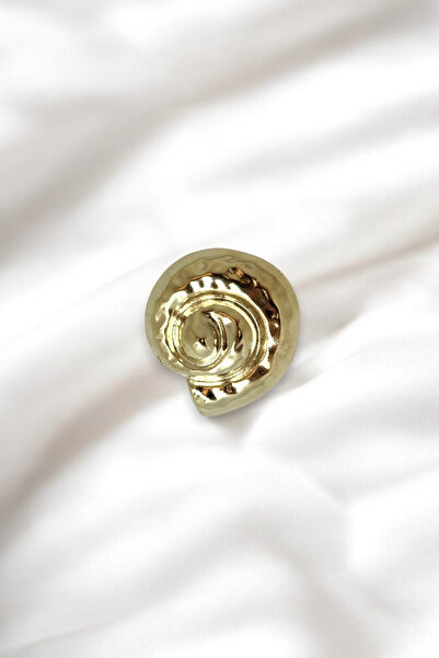 Trend aksesuar Metal Yuvarlak Deniz Kabuğu Görünümlü Broş