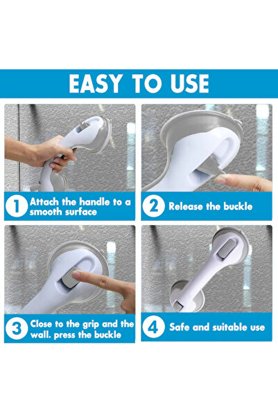 OEM Maner Ajutator cu Ventuza pentru Baie, Alb