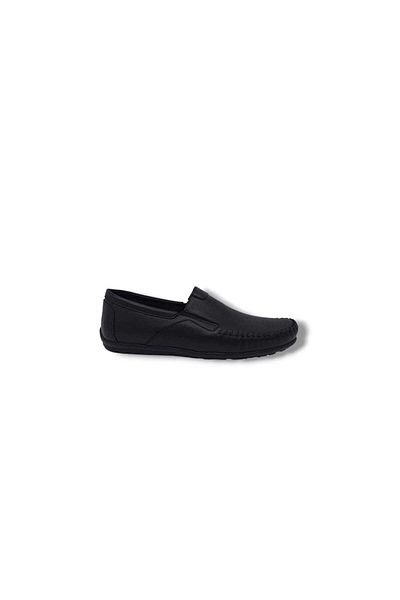 Zerhan Modesa 269 Men's Black Genuine Leather Loafer Shoes