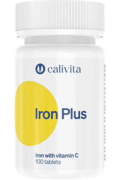 Calivita Supliment alimentar Iron Plus Complex de fier cu vitamina C și bioflavonoide (100 de comprimate)