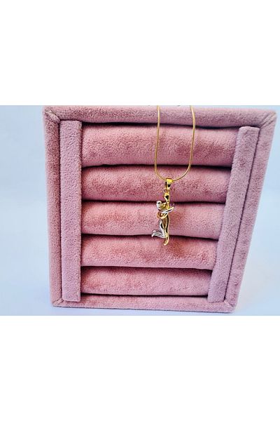 Judas Takı Steel Wraping Couple Necklace, Wraping Lover Necklace