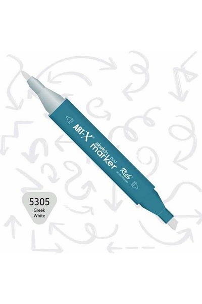 Art Tone Art-X Double Tip Sketch Acrylic Marker Pen 5305 Greek White