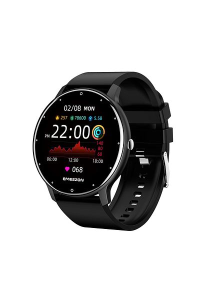 EMESZON Smartwatch EMESZON® A23, Bluetooth, Notifications, Call answering, Activity monitoring, black