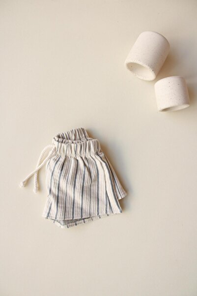 Oh La La Koala For Little Ones Jakarlı İndigo Çizgili Şort