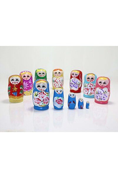 Store 5'Li Ahşap Matruşka 12 Cm