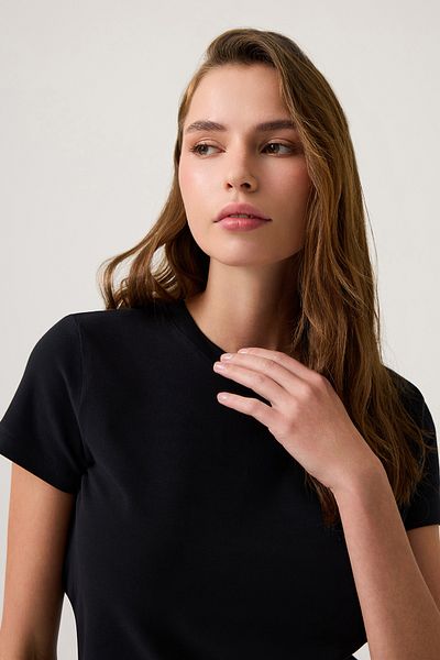 Los Ojos Tricou negru cu croiala dreapta Tricou obișnuit