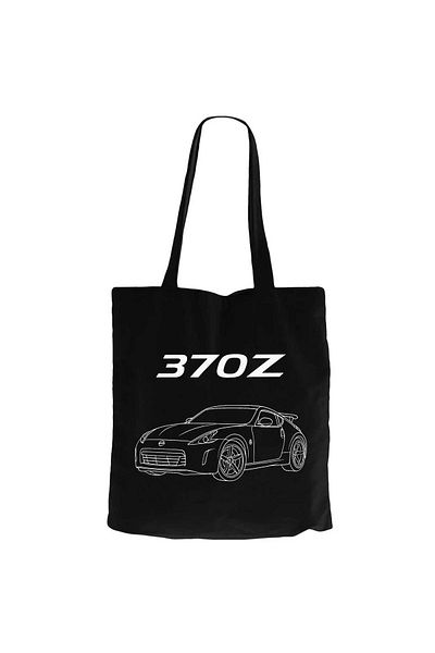 Z zepplin Nissan 370Z Μαύρη υφασμάτινη τσάντα με φερμουάρ Gabardine
