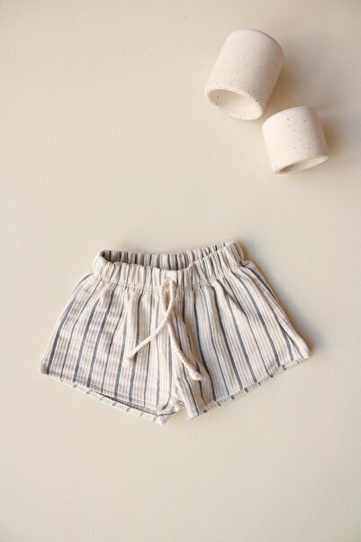 Oh La La Koala For Little Ones Jakarlı İndigo Çizgili Şort