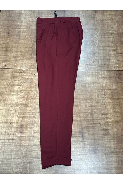 HANIMCA GİYİM Pleated Double Leg Carrot Cut Summer Pants